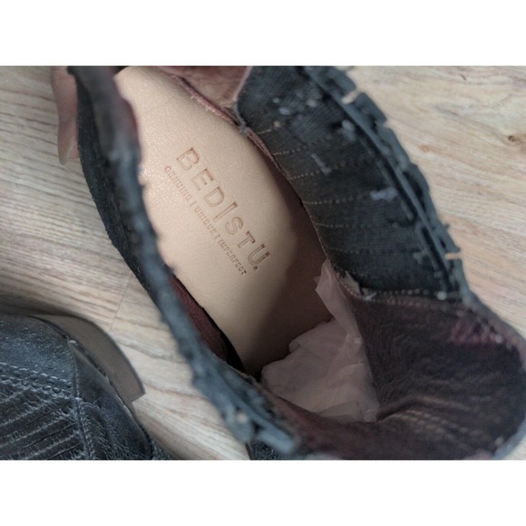 Bed Stu Ellice Low Chelsea Wester Boots Womens 7 Rough Oiled Suede - Picture 11 of 13